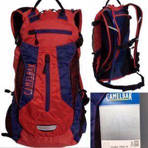 Camelbak Scudo Trail 16 Hydration Pack Bag 3L 100oz Reservoir Red Hiking Biking